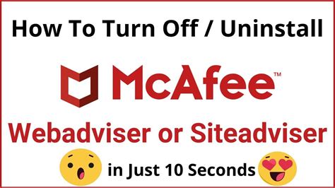 How To Uninstall McAfee WebAdvisor/SiteAdvisor [Tutorial].